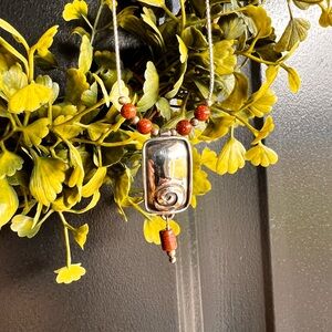 Silpada Sterling and Sandstone necklace and pendant N1190